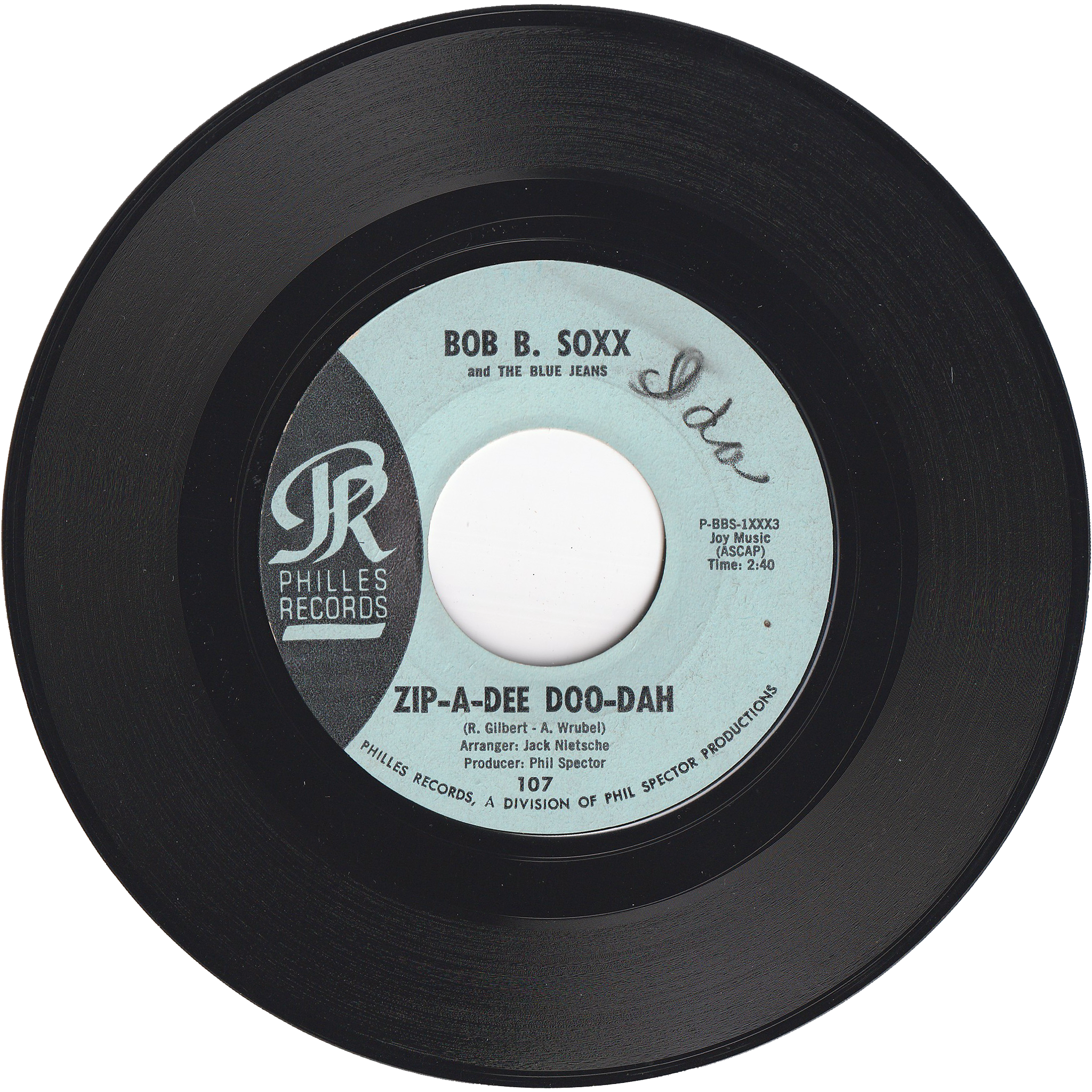 Bob B. Soxx & The Blue Jeans - Zip-A-Dee Doo-Dah / Flip & Nitty Bob B. Soxx & The Blue Jeans - Zip-A-Dee Doo-Dah / Flip & Nitty