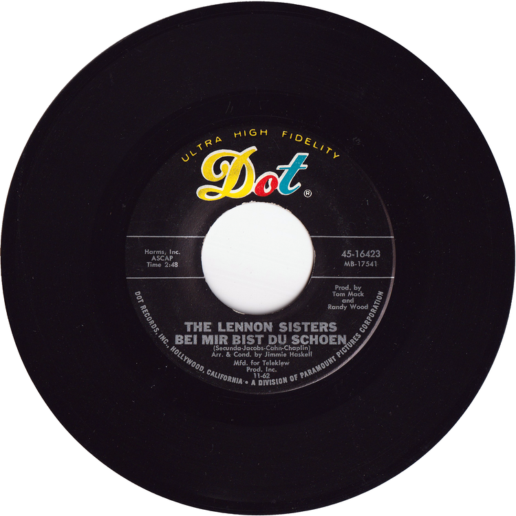 The Lennon Sisters - Bei Mir Bist Du Schoen / Lida Rose