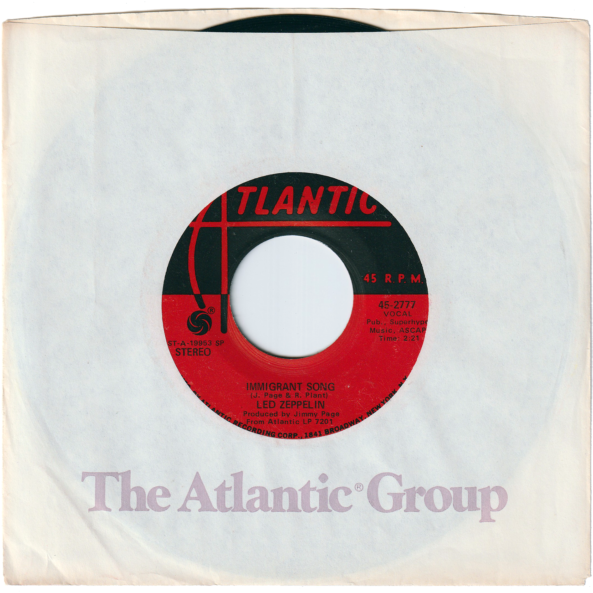 9【希少ジャケ/ドイツ原盤】レッド・ツェッペリン 移民の歌 hard rock C*o様 廃盤 希少 レッド・ツェッペリン 移民の歌 / アウト・オン