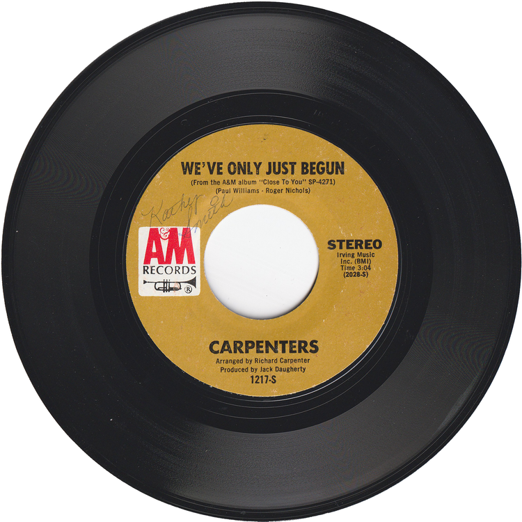 Carpenters - We've Only Just Begun / All Of My Life