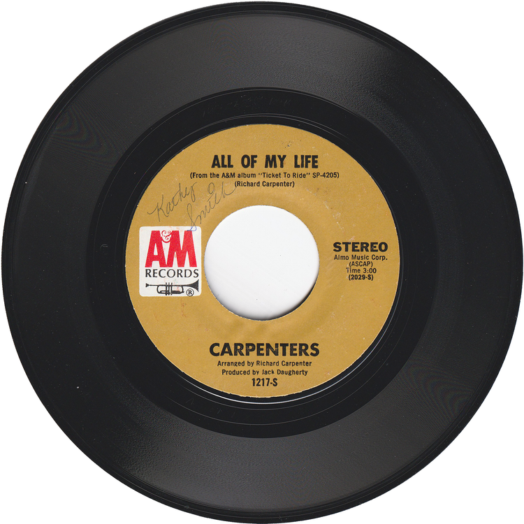 Carpenters - We've Only Just Begun / All Of My Life