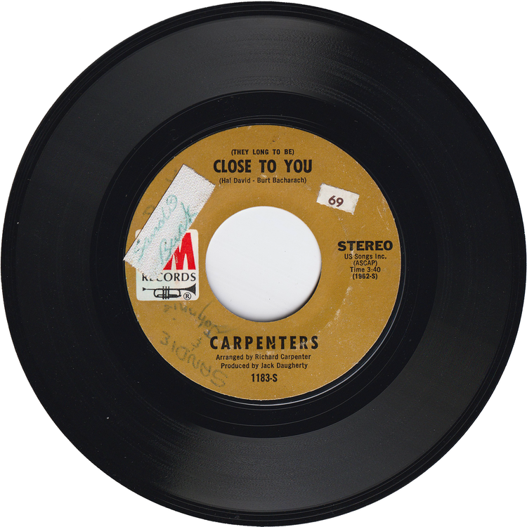 Carpenters - (They Long To Be) Close To You / I Kept On Loving You