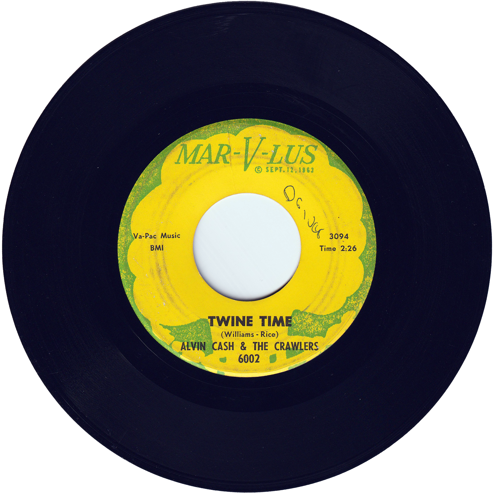 Alvin Cash & The Crawlers - Twine Time / The Bump – NIGHT BEAT RECORDS
