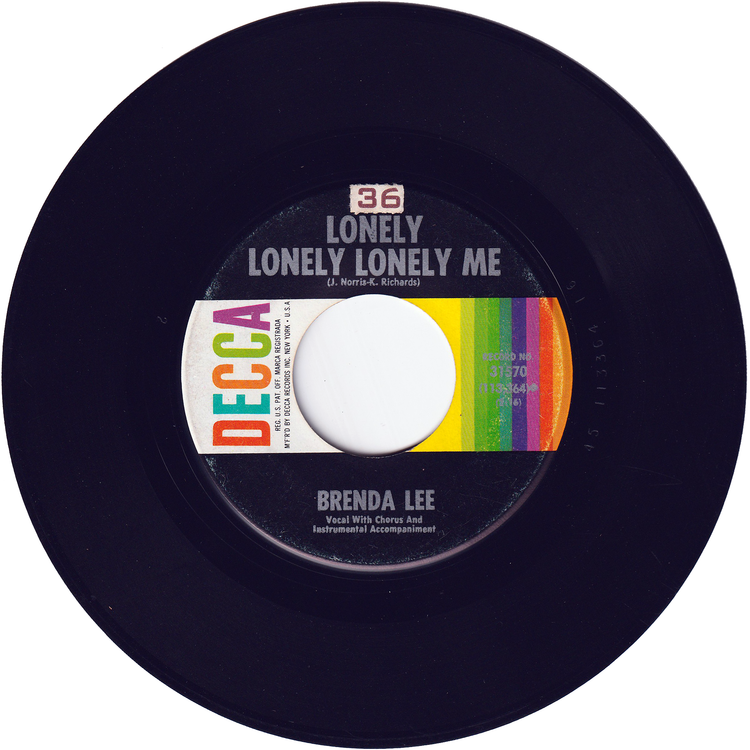 Brenda Lee - As Usual / Lonely Lonely Lonely Me