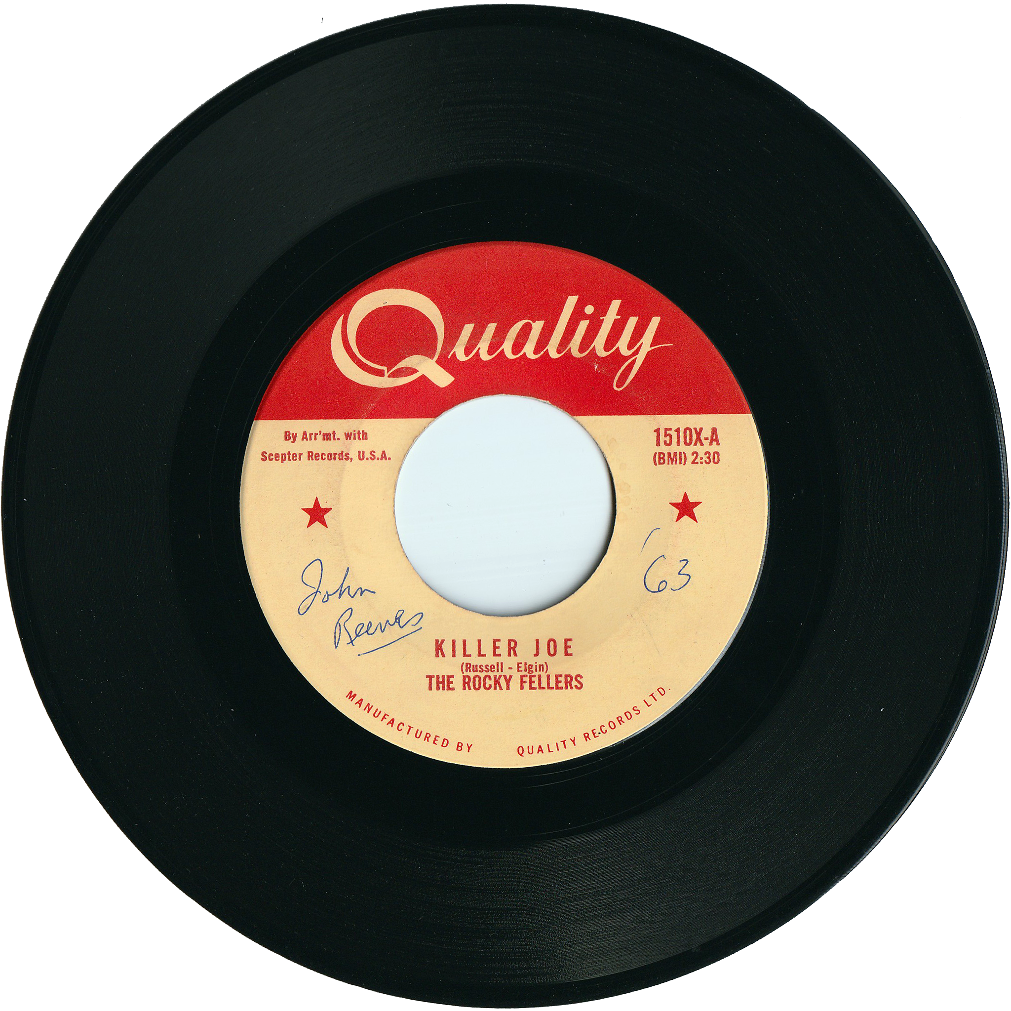 The Rocky Fellers - Killer Joe / Lonely Teardrops [Canada