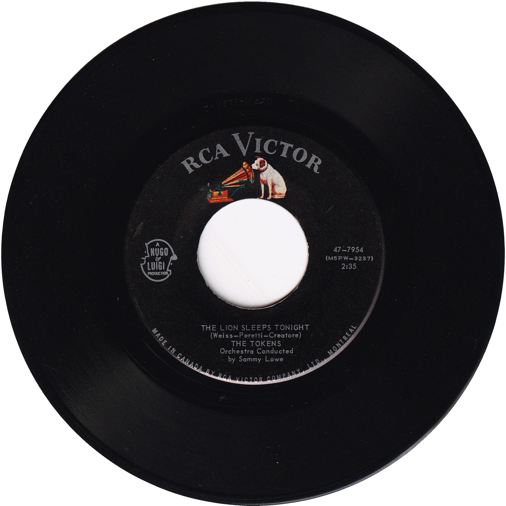 The Tokens - The Lion Sleeps Tonight / Tina [Canada] – NIGHT