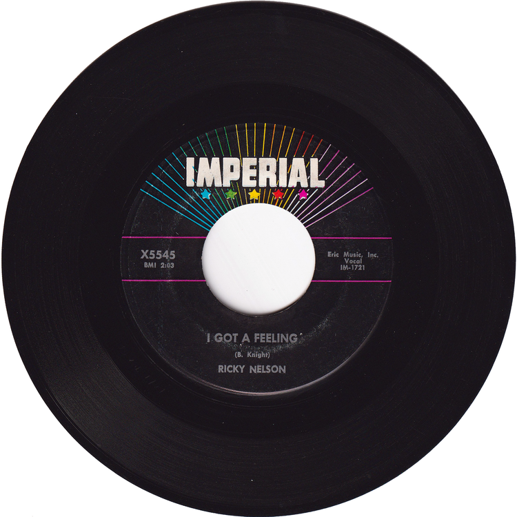 Ricky Nelson - Lonesome Town / I Got A Feeling