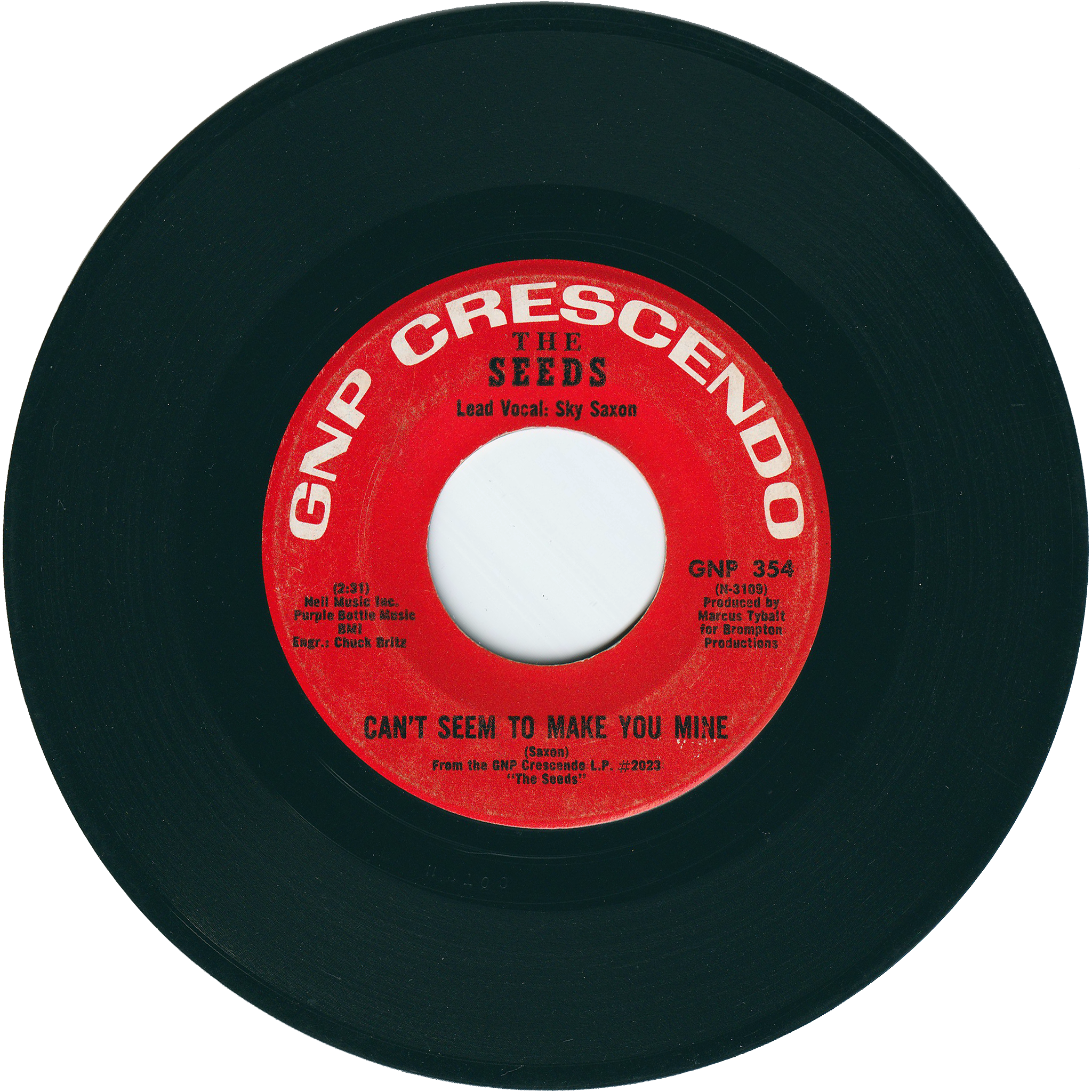 The Seeds - Can't Seem To Make You Mine / I Tell Myself
