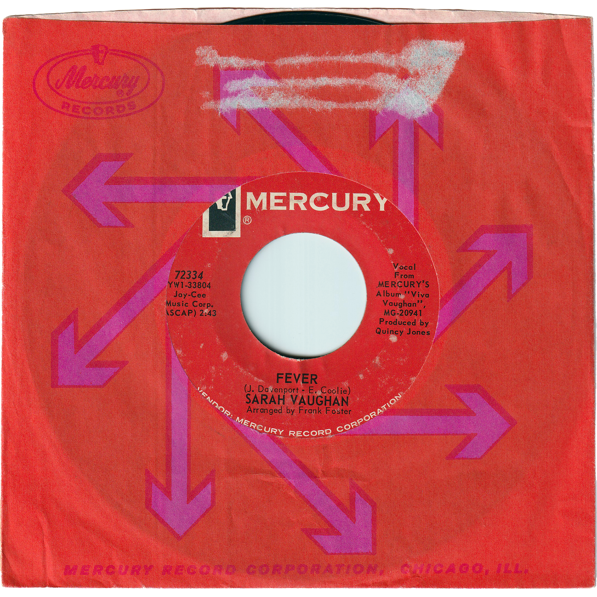 Sarah Vaughan - Fever / Mr. Lucky – NIGHT BEAT RECORDS