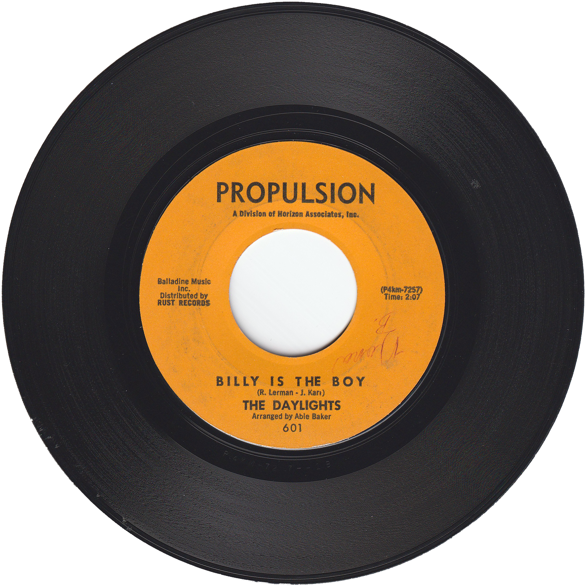 The Daylights - Billy Is The Boy / A Tear Fell From My Eyes