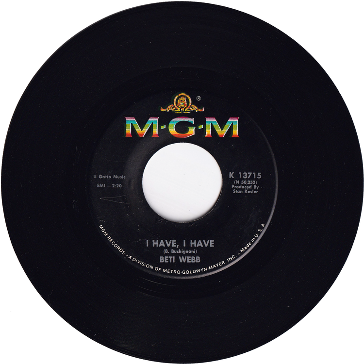 Beti Webb - I Know (You Could Be Happy) / I Have, I Have