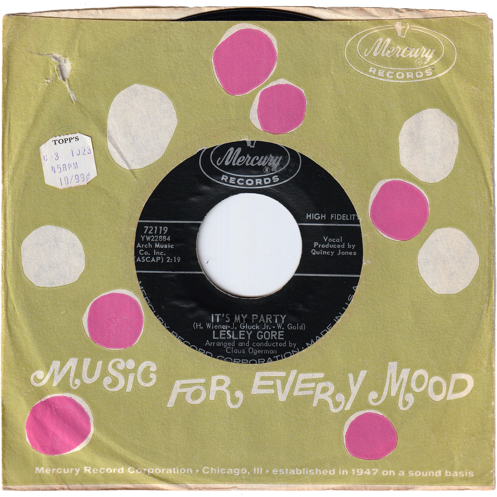 Lesley Gore - It's My Party / Danny – NIGHT BEAT RECORDS