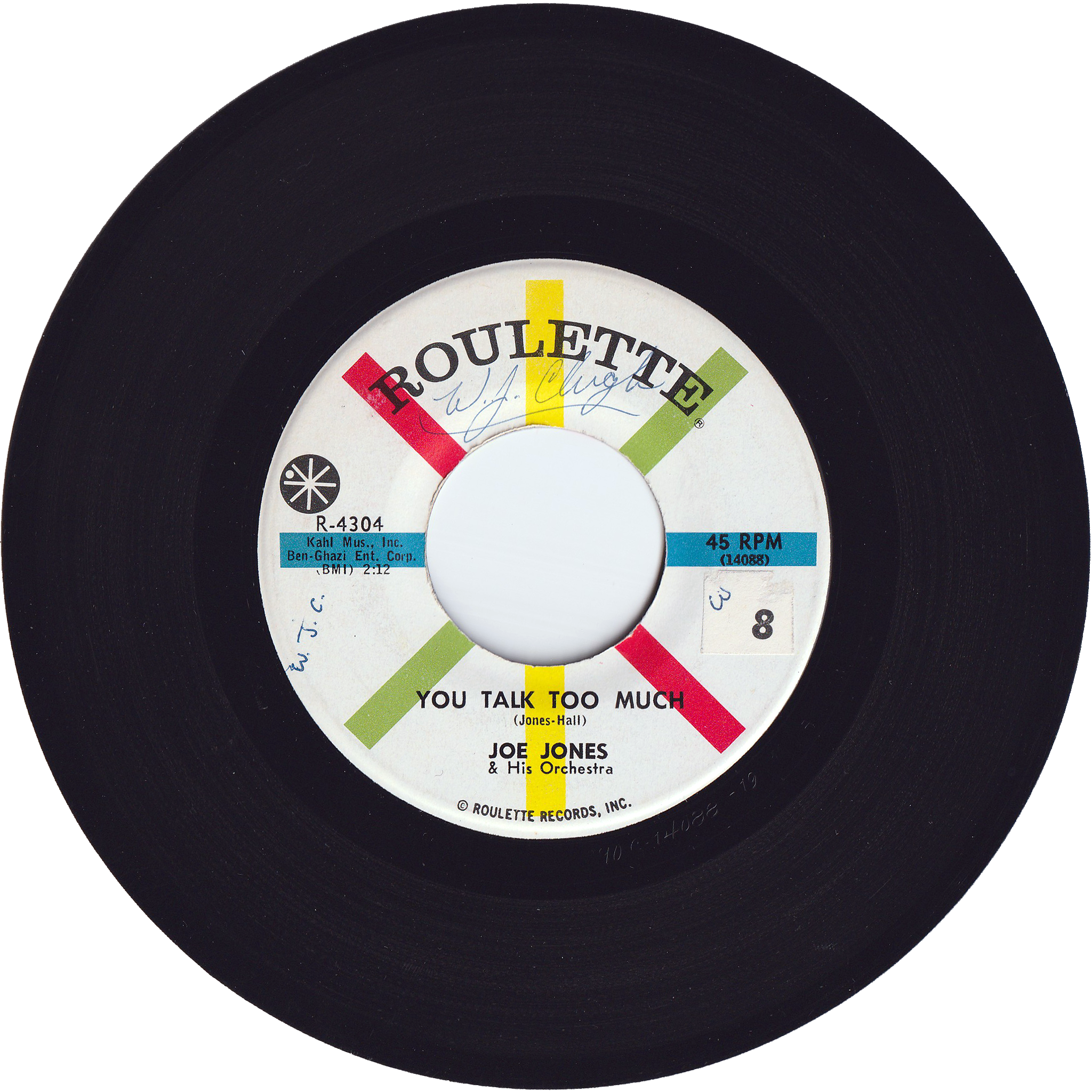 Joe Jones - You Talk Too Much / I Love You Still [ROULETTE Label