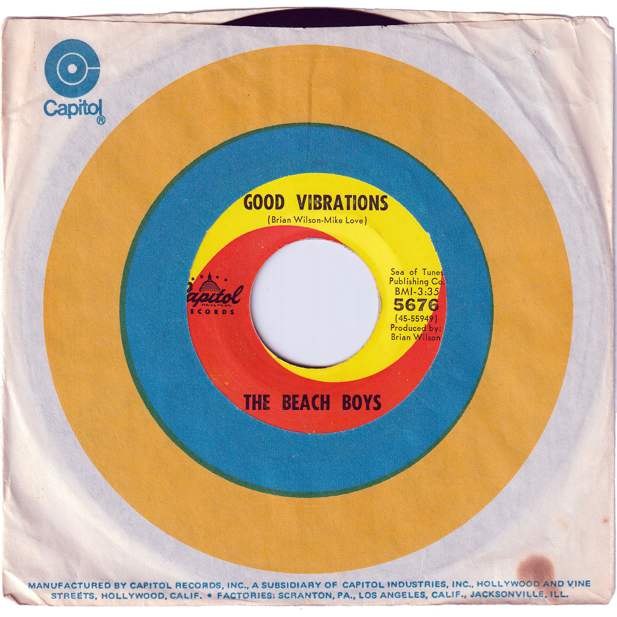 The Beach Boys - Good Vibrations / Let's Go Away For While – NIGHT