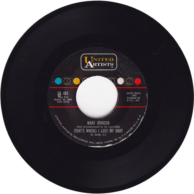Marv Johnson - Let Yourself Go / That's Where I Lost My Baby