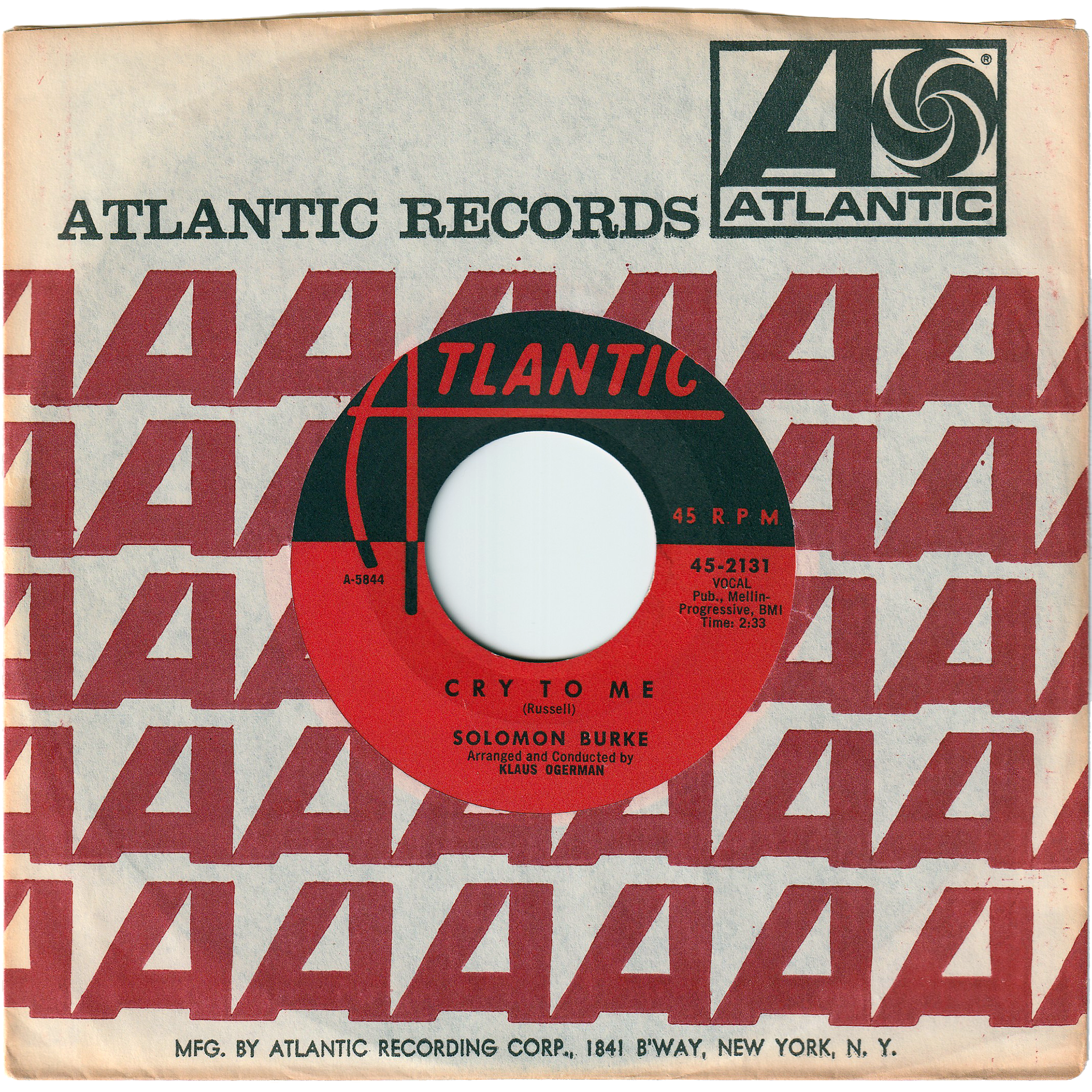 Solomon Burke - Cry To Me / I Almost Lost My Mind [Styrene