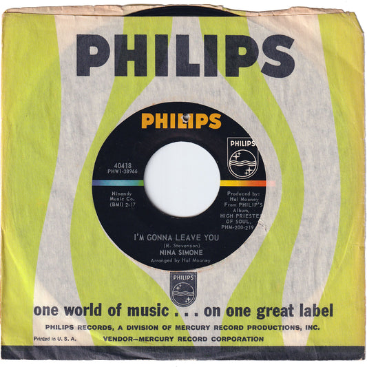 Nina Simone - I'm Gonna Leave You / Don't You Pay Them No Mind