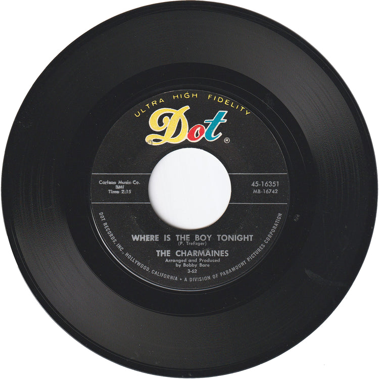 The Charmaines - On The Wagon / Where Is The Boy Tonight