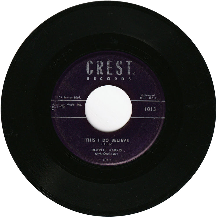 Dimples Harris - If You'll Be True / This I Do Believe