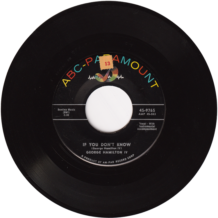 George Hamilton - A Rose & A Baby Ruth / If You Don't Know