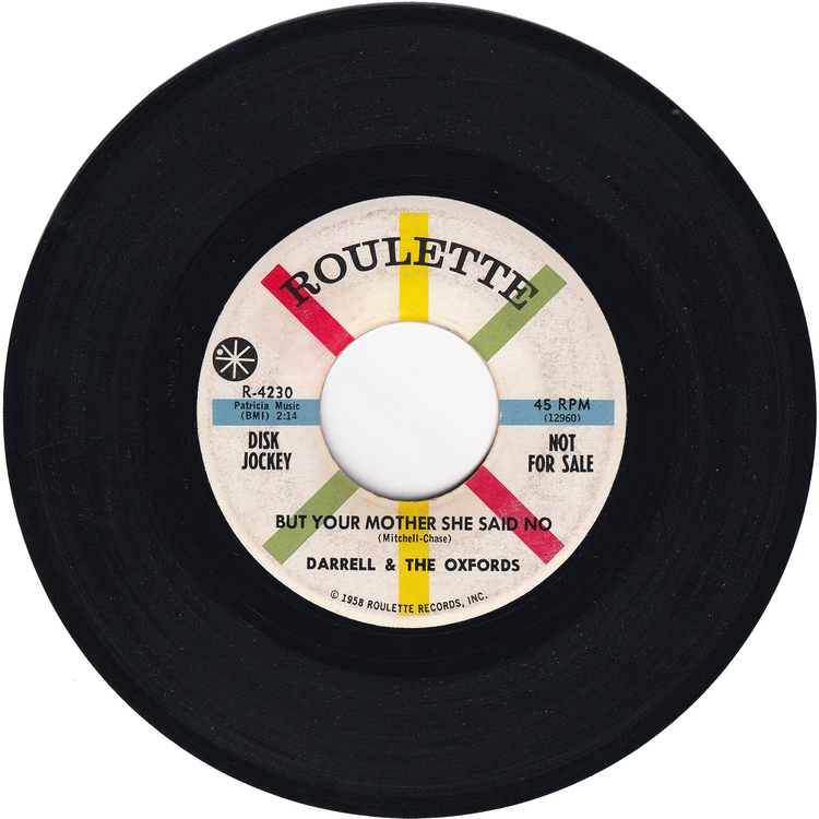 Darrell & The Oxfords - Can't You Tell / But Your Mother She Said No (Promo)