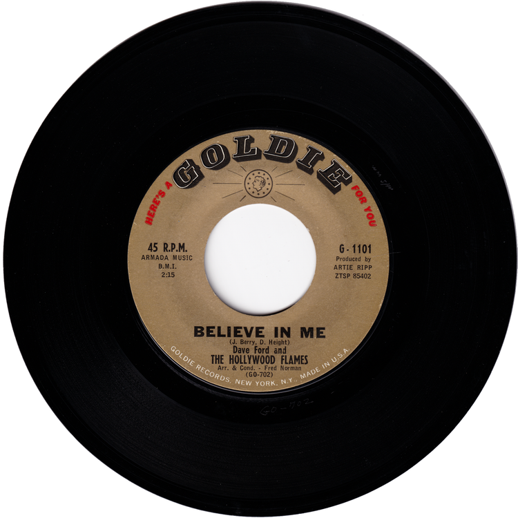 The Hollywood Flames - Elizabeth / Believe In Me
