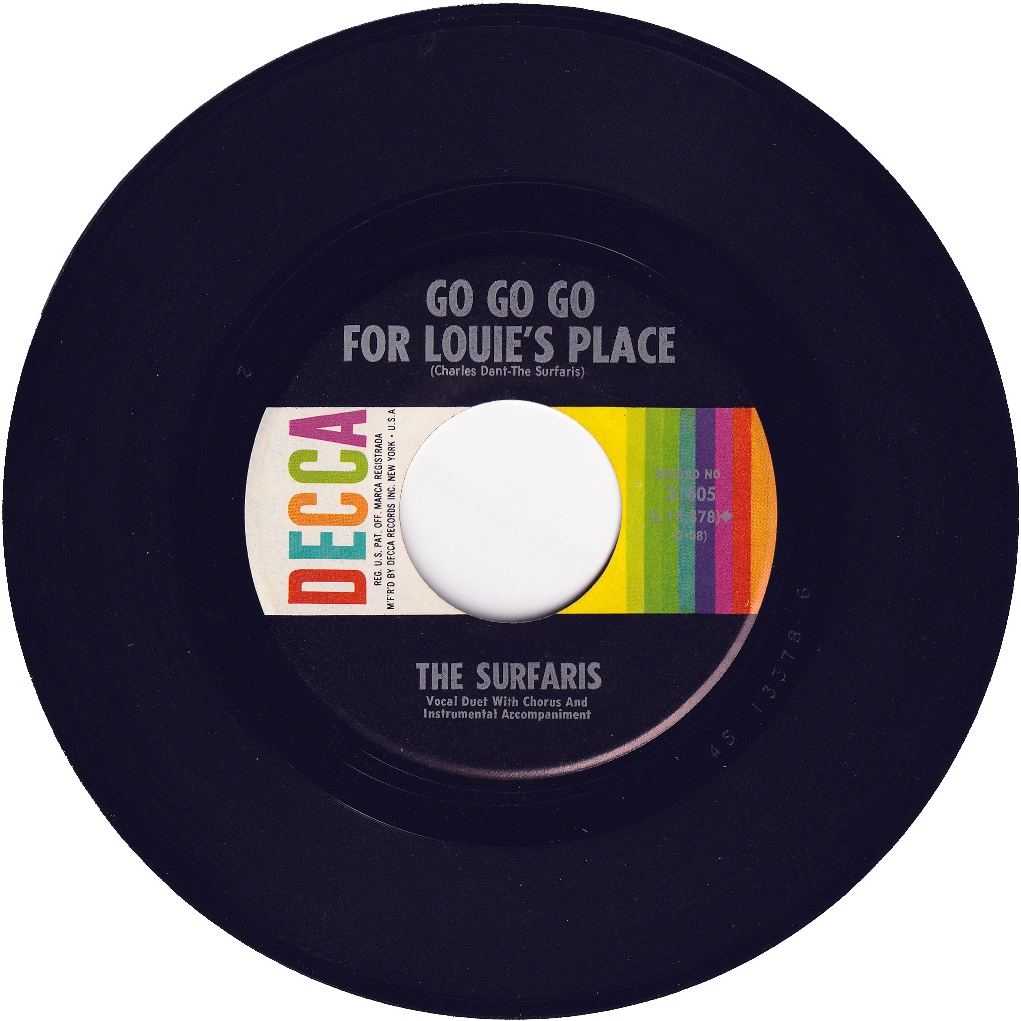 The Surfaris - Go Go Go for Louie's Place / Murphy The Surfie