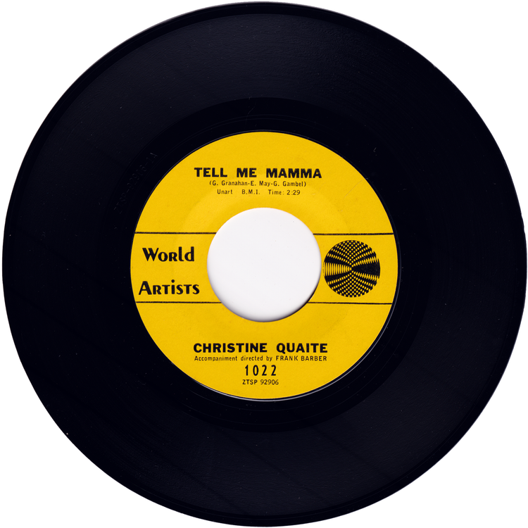 Christine Quaite - In The Middle Of The Floor / Tell Me Mama