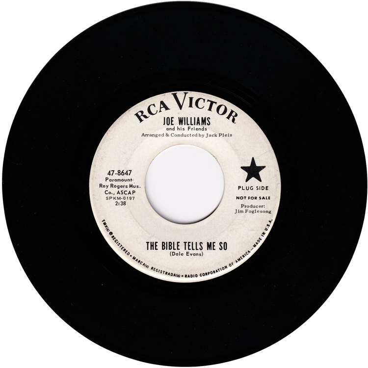 Joe Williams - Ask Anybody / The Bible Tells Me So (Promo)