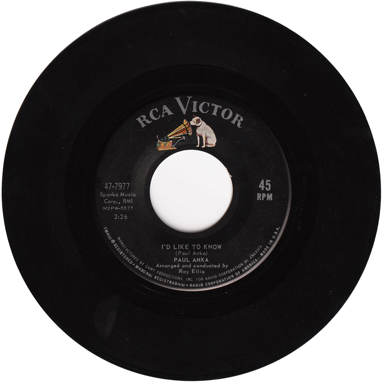 Paul Anka - Love Me Warm & Tender / I'd Like To Know