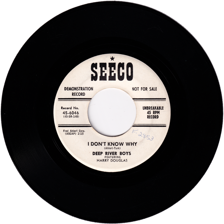 Deep River Boys - Timber's Gotta Roll / I Don't Know Why (SEECO Label, Promo)