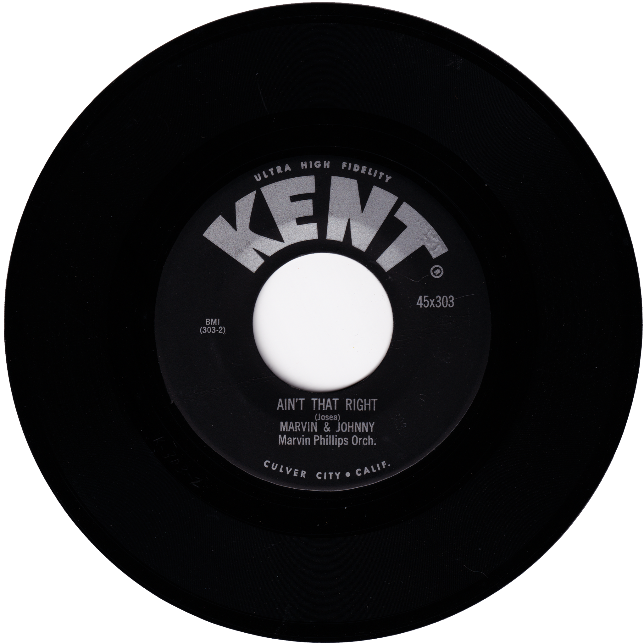 Marvin & Johnny - Ain't That Right / Cherry Pie (KENT label
