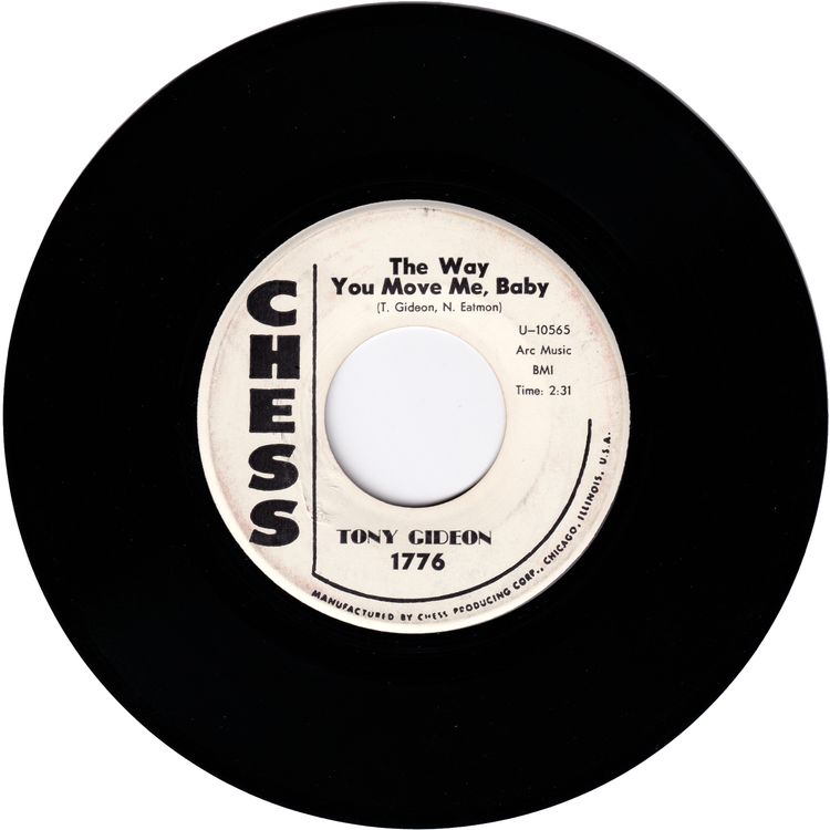 Tony Gideon - Whatcha Gonna Do / The Way You Move Me, Baby (Promo)