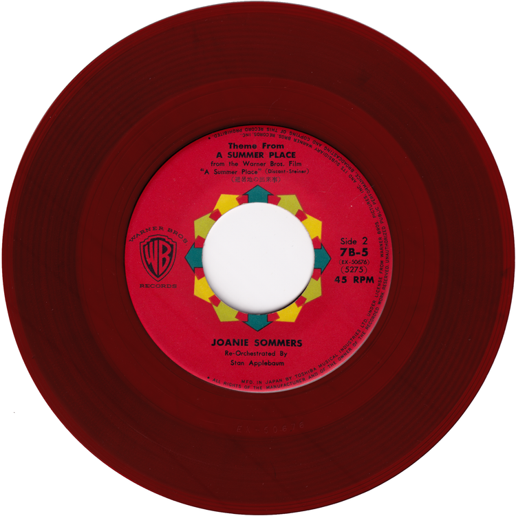 Joanie Sommers - Johnny Get Angry / A Summer Place (Japan,w/PS)
