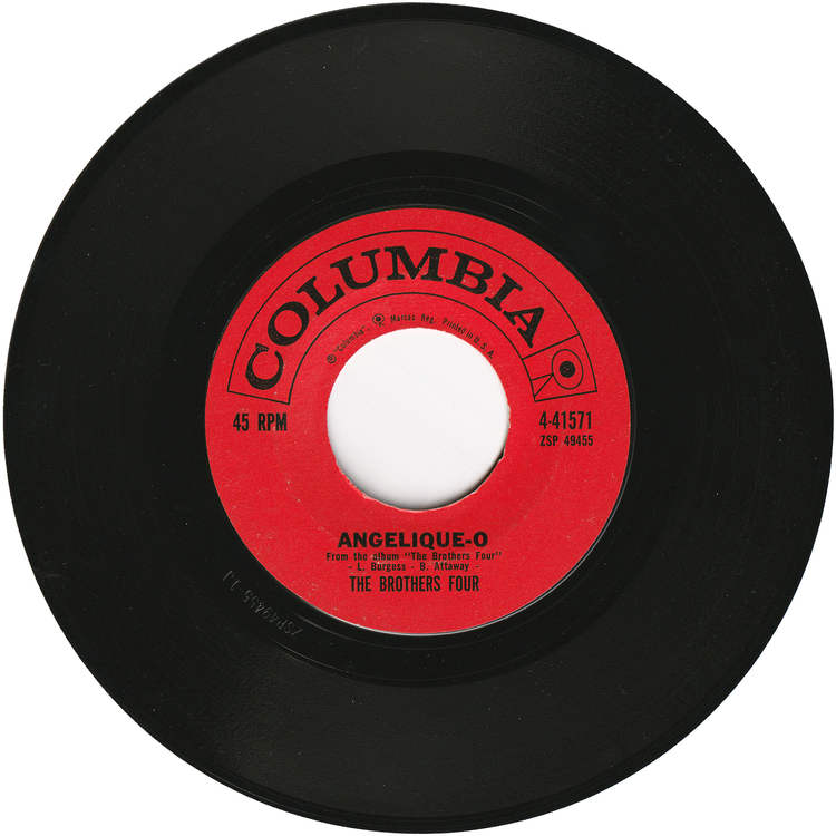 The Brothers Four - Greenfields / Angelique-O (w/PS)