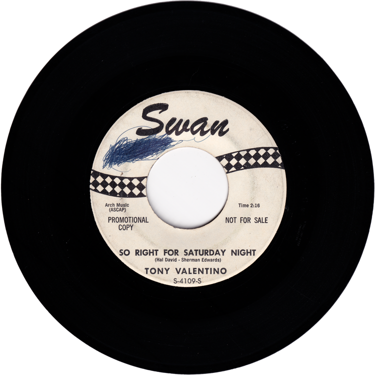 Tony (Mark) Valentino - Good Time Flo / So Right For Saturday Night (Promo)