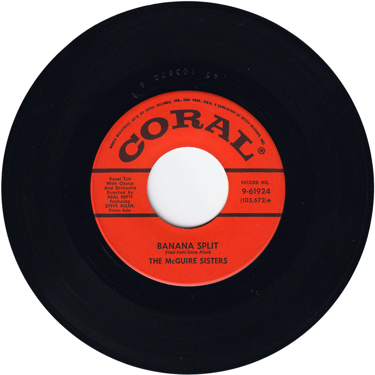 The McGuire Sisters - Sugartime / Banana Split