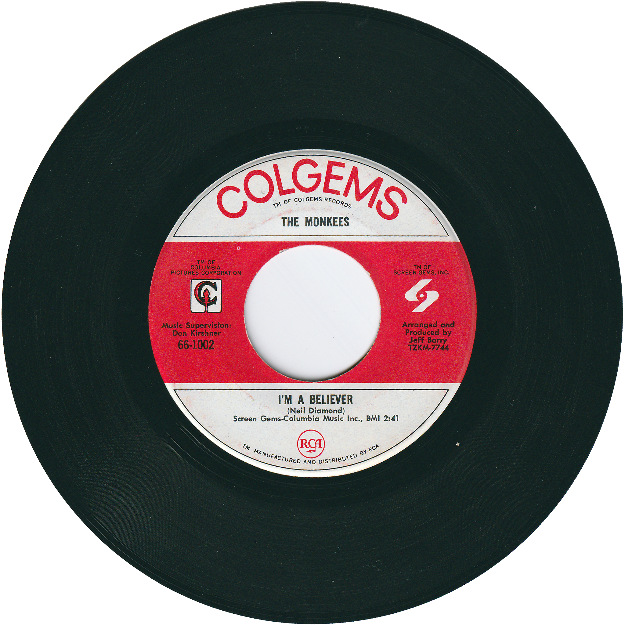 The Monkees - I'm A Believer / (I'm Not Your) Steppin' Stone