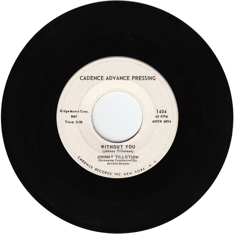 Johnny Tillotson - Cutie Pie / Without You (Promo)