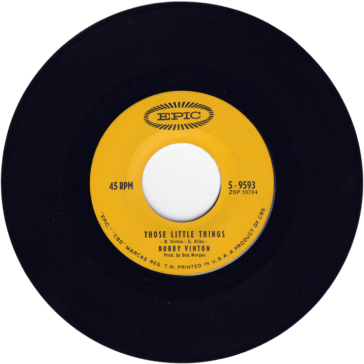 Bobby Vinton - Blue On Blue / Those Little Things (w/PS)