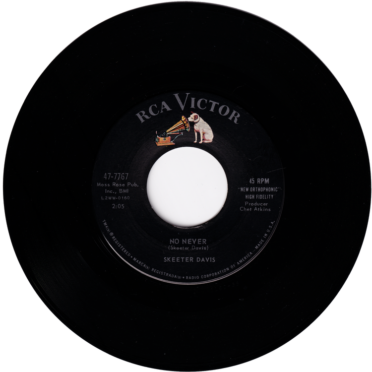 Skeeter Davis - (I Can't Help You) I'm Falling Too / No Never