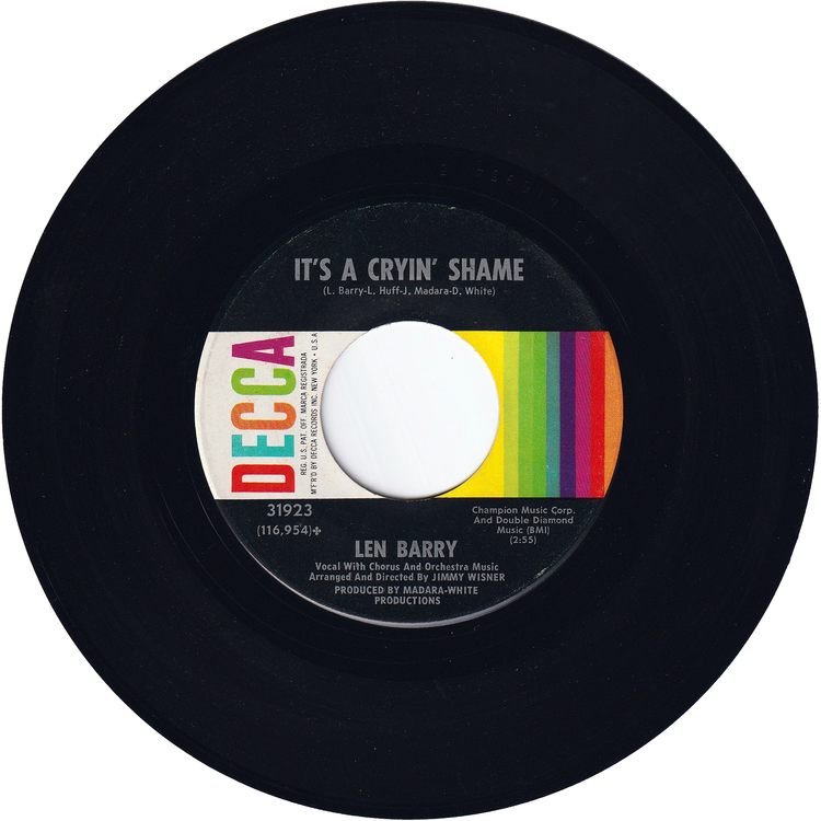 Len Barry - Somewhere / It's A Cryin' Shame