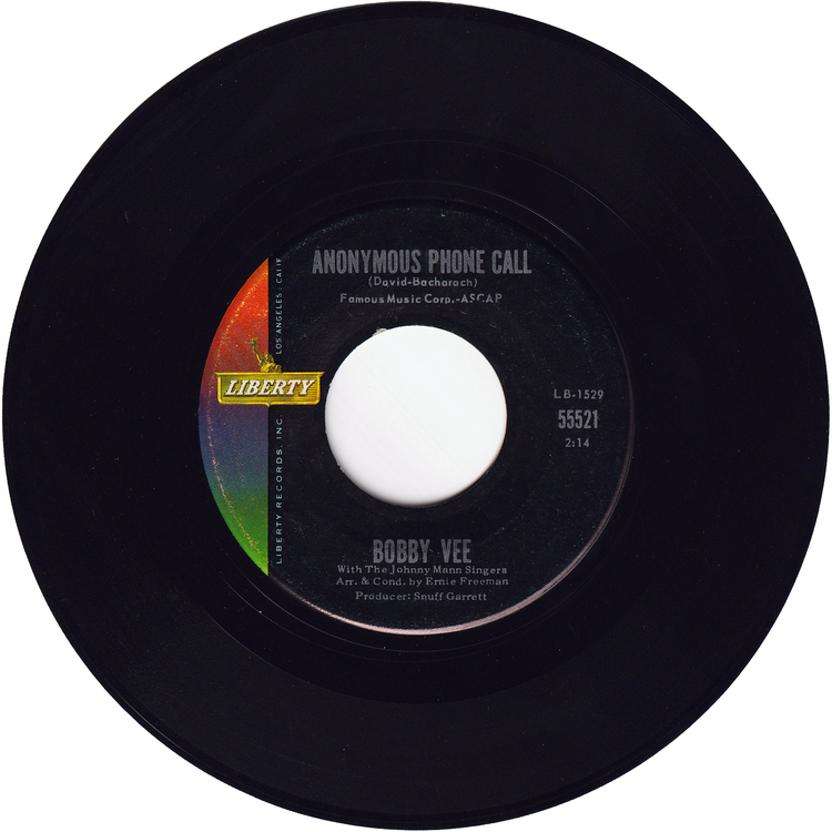 Bobby Vee - The Night Has A Thousand Eyes / Anonymous Phone Call