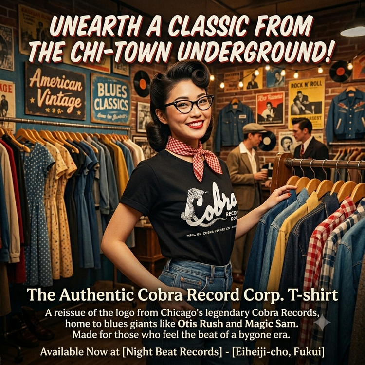 Cobra Records label T-Shirt｜5.6オンス ハイクオリティー Tシャツ 5001-01