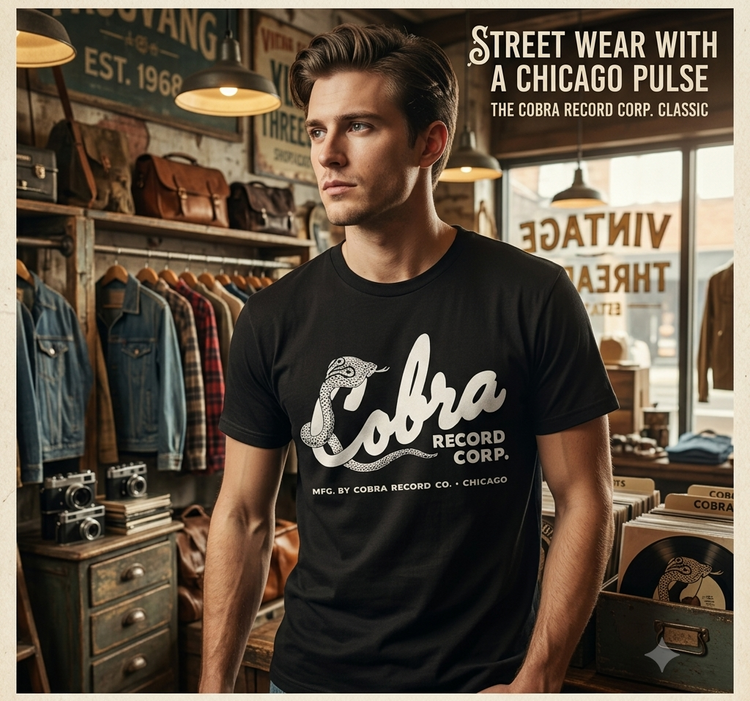 Cobra Records label T-Shirt｜5.6オンス ハイクオリティー Tシャツ 5001-01