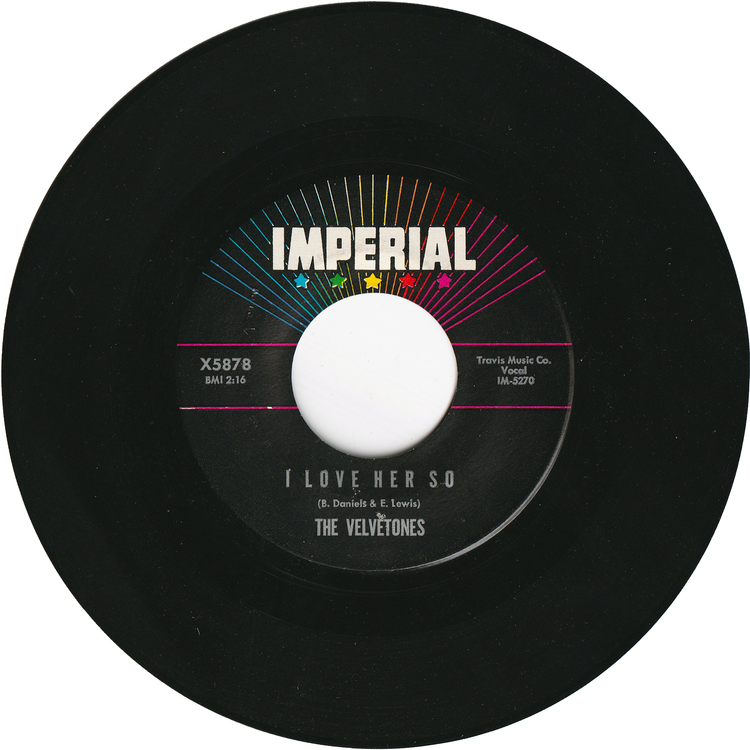The Velvetones - The Glory Of Love / I Love Her So (IMPERIAL label)