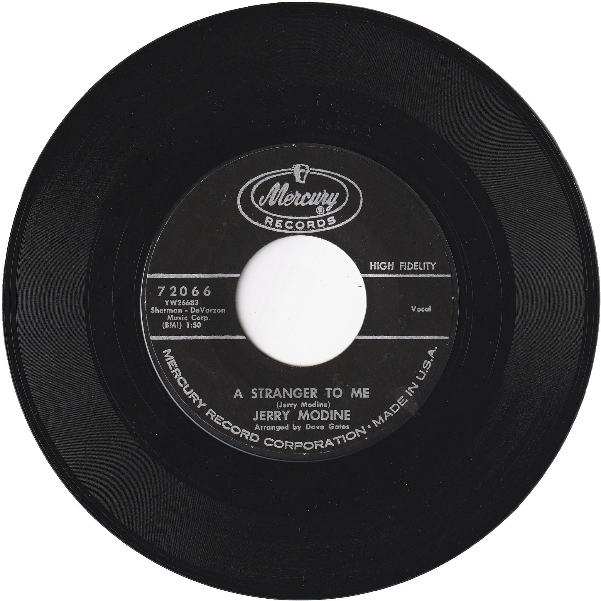 Jerry Modine - A Stranger To Me / Blue Denim – NIGHT BEAT RECORDS