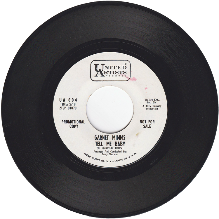 Garnet Mimms - Tell Me Baby / Anytime You Want Me (Promo)