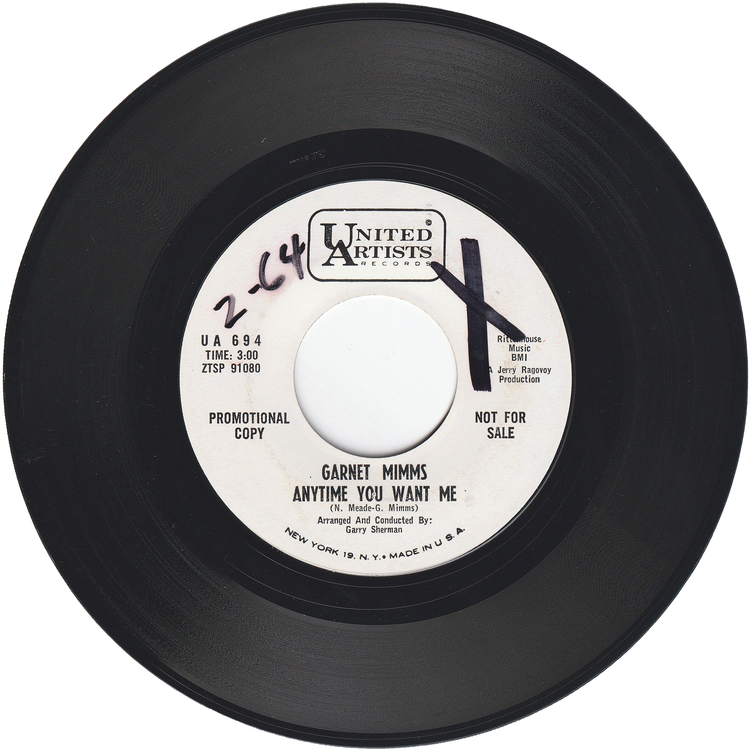 Garnet Mimms - Tell Me Baby / Anytime You Want Me (Promo)