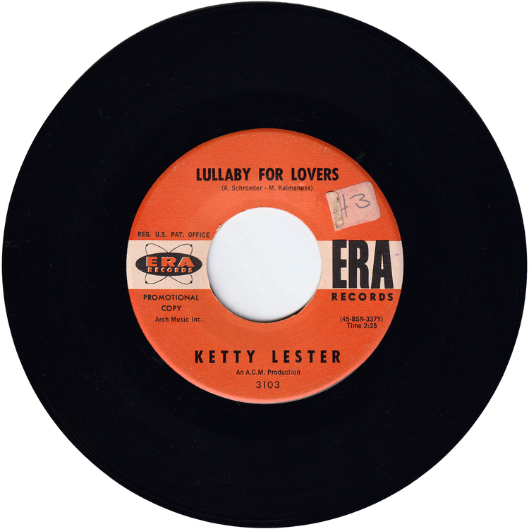 Ketty Lester - Fallen Angel / Lullaby For Lovers (Promo)
